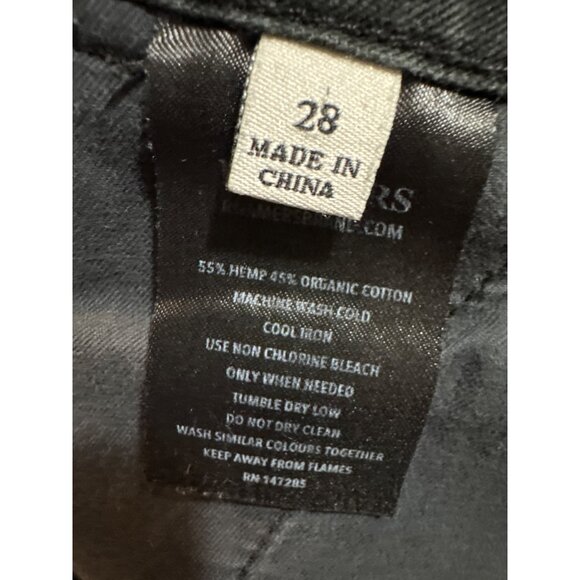 Roamers 28 Faded Black Denim Overalls Hemp Organic Cotton Adjustable Straps Pock - Picture 9 of 11